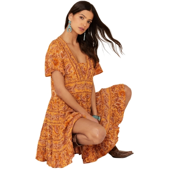 Patrons of Peace Dresses & Skirts - Patrons of Peace Border Print Toluca Dress - Sz L